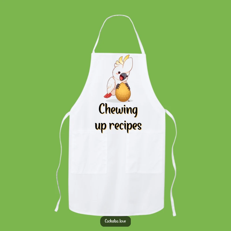 Funny Cockatoo Chef Apron: Happy Bird Cooking Design, Perfect Funny Gift