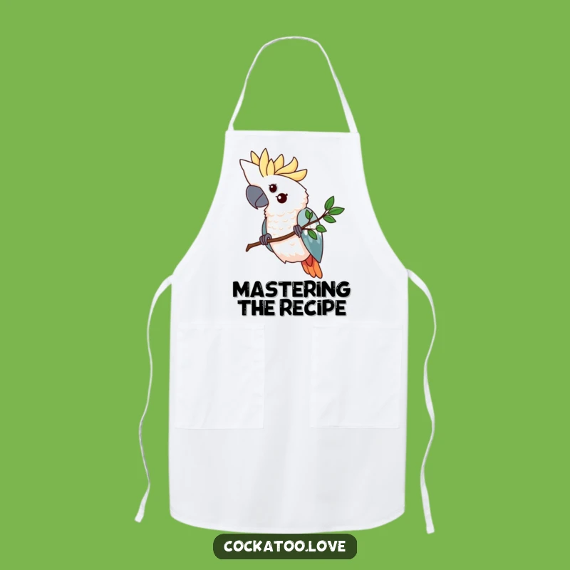 Funny Cockatoo Branch Apron - Determined Bird Kitchen Wear, Ideal Humorous Gift