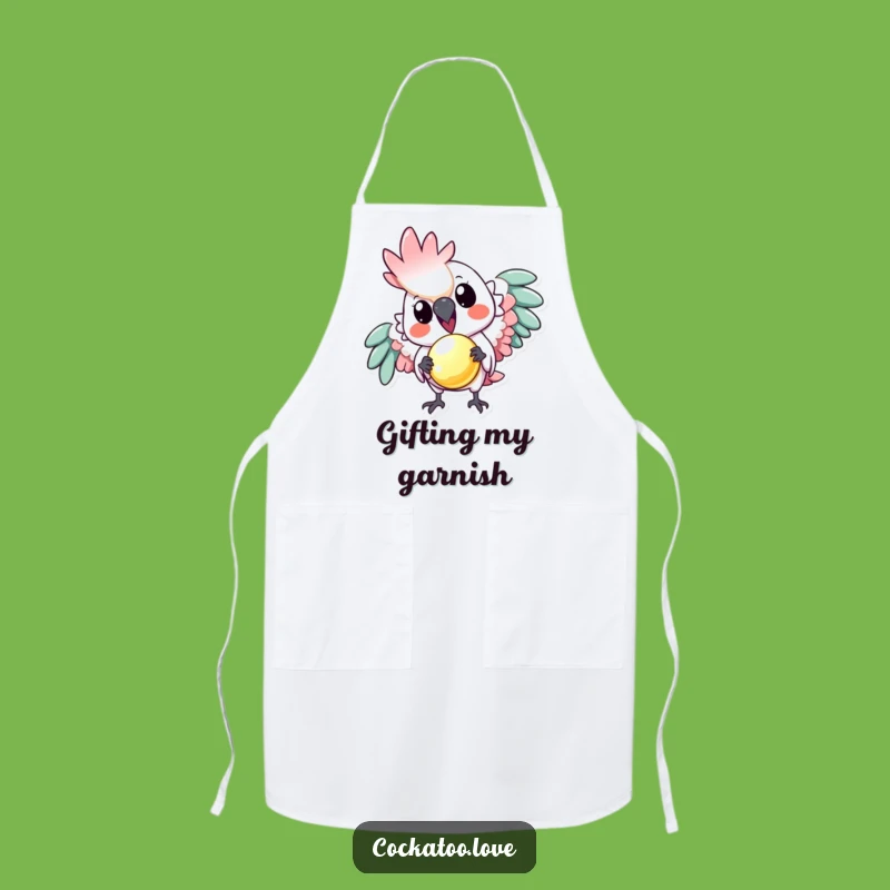 Funny Playful Cockatoo Apron: Cook with Generosity and Birdie Charm!