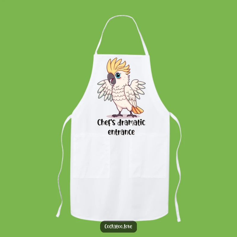 Funny Proud Cockatoo Apron: Dramatic Cooking - Practical Funny Gift!
