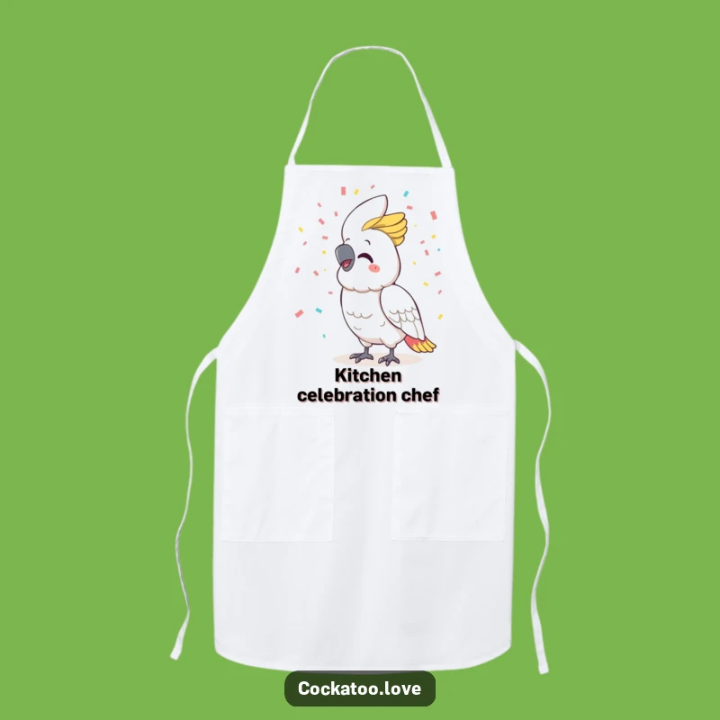 Funny Cockatoo Confetti Apron: Cook & Celebrate, Your Funny Gift!
