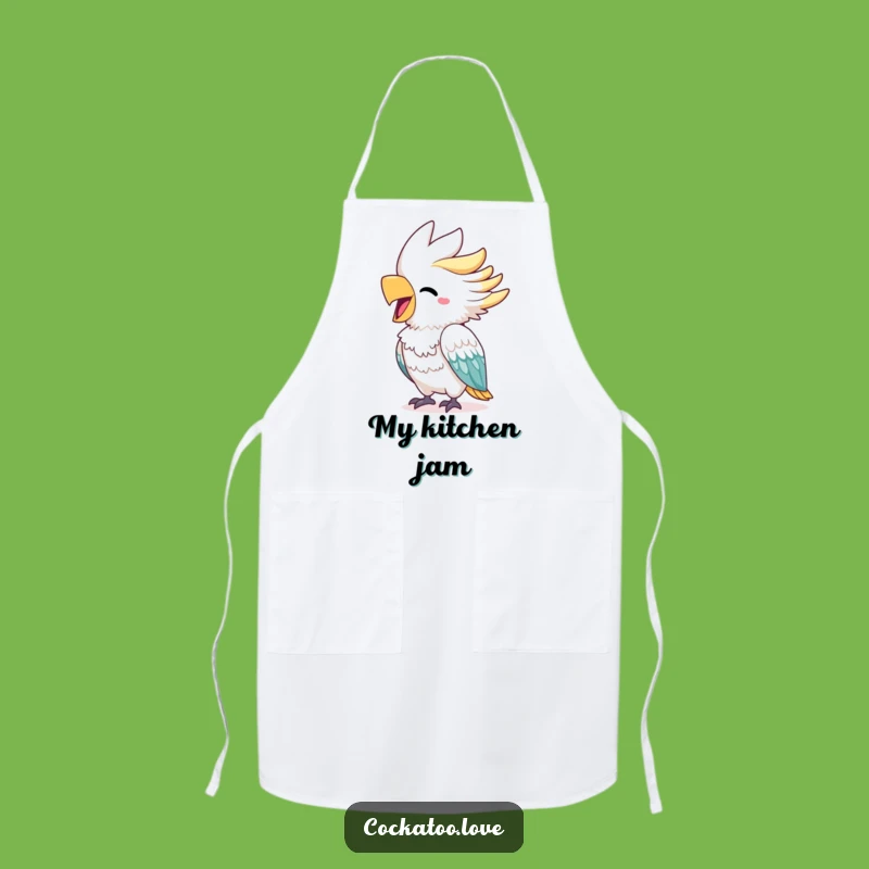 Funny Cockatoo Squawk Apron - Cheerful Bright Beak Bird Kitchen Wear, Ideal Humorous Gift