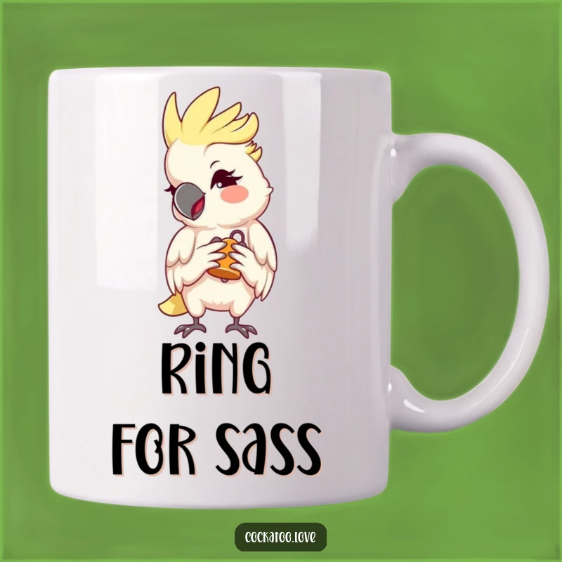 Funny Cockatoo Wink Bell Mug - Mischievous Bird Lover Gift, Perfect Funny Mug!