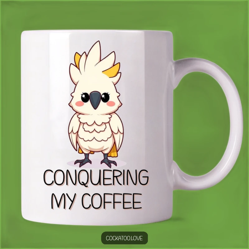 Funny Determined Cockatoo Mug: Show Your Confidence with Flair