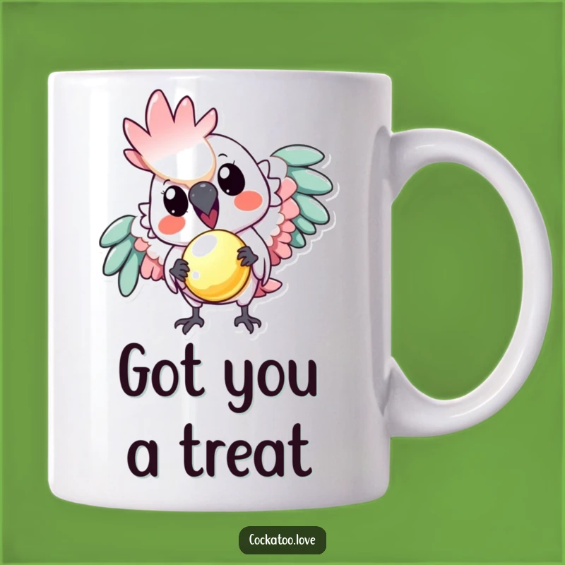 Funny Playful Cockatoo Mug: Generous Bird Gift for a Heartwarming Moment!