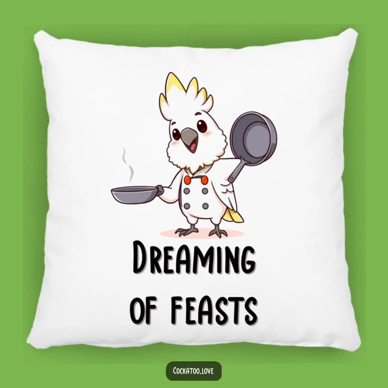 Funny Chef Cockatoo Pillow: Snuggle Up with Culinary Fun