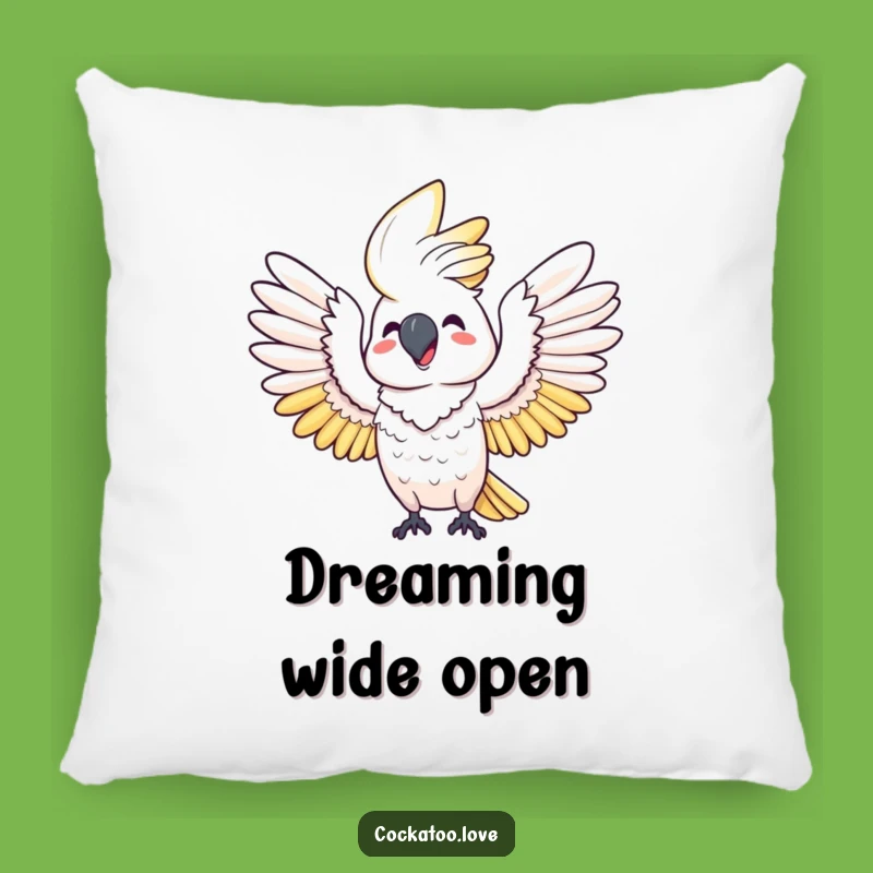 Funny Happy Cockatoo Wings Pillow: Snuggle Up with Joyful Bird Comfort!