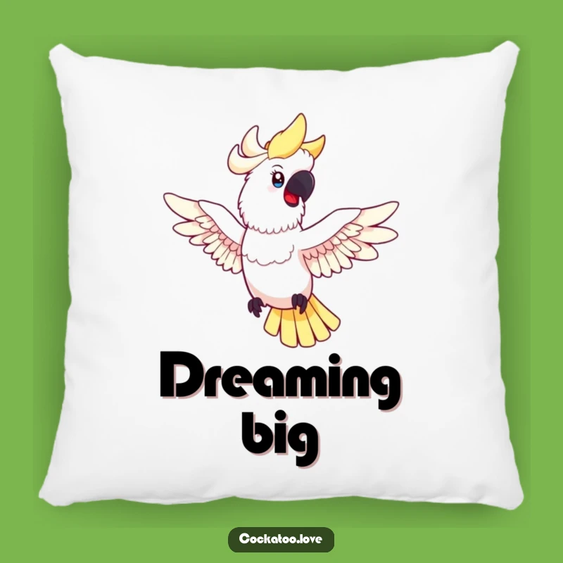 Funny Cockatoo Flight Pillow - Cozy Happy Spread Wings Bird Cushion, Perfect Humorous Gift