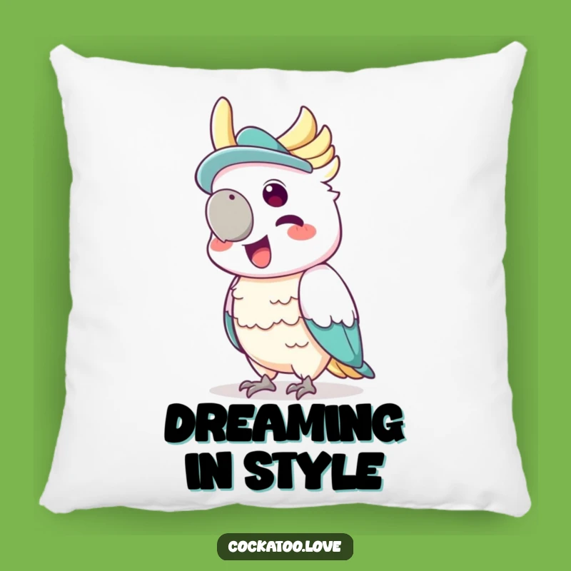 Funny Cockatoo Hat Pillow a Soft Squawking Comfort Gift