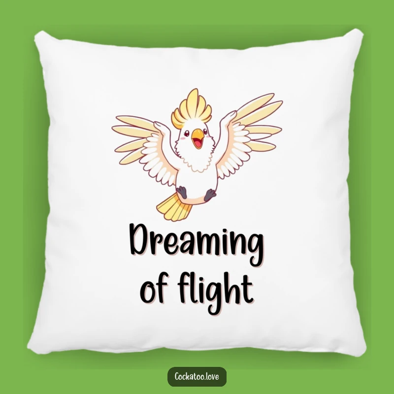 Funny Cockatoo Leap Pillow a Soft Joyful Comfort Gift