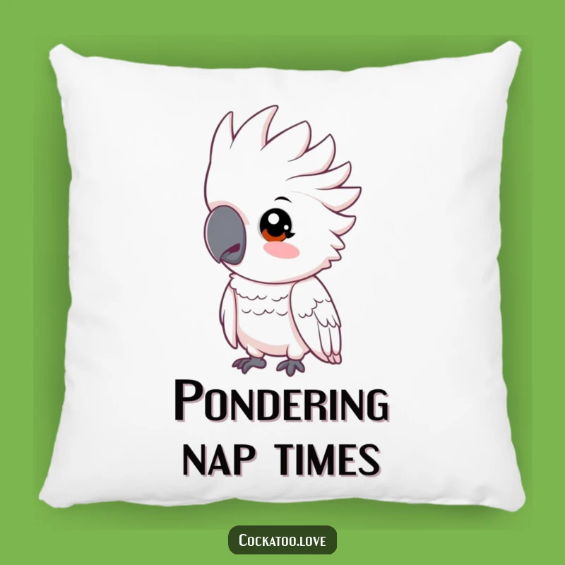 Funny Cockatoo Pillow: Comfy Bird Accent for Curious Comfort