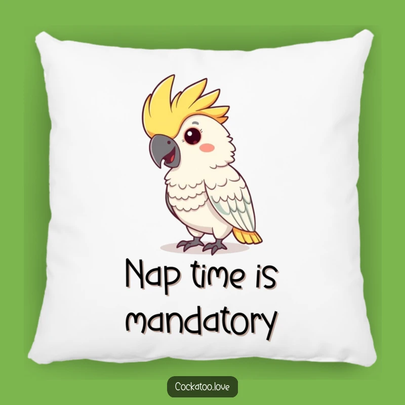 Funny Cockatoo Pillow: Comfy Bird Accent for Hilarious Home Decor