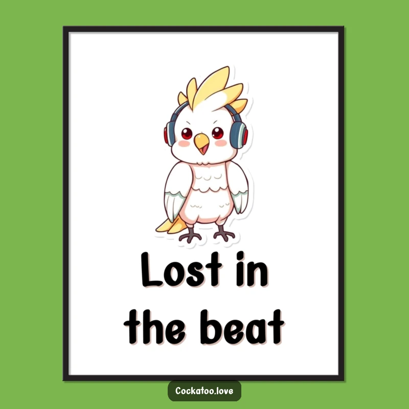 Funny Cockatoo Music Digital Art: Instant Groove, The Ultimate Humorous Decor!