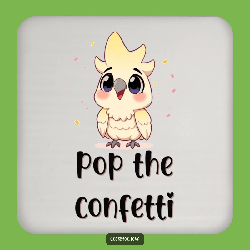 Funny Cockatoo Coasters: Protect Surfaces with Party Flair!