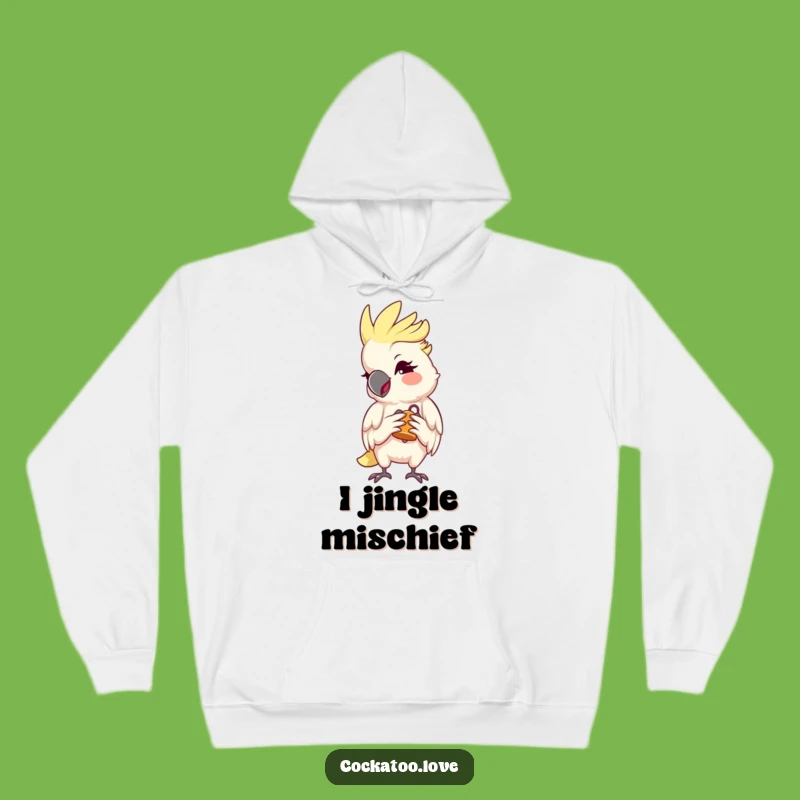 Cozy Funny Cockatoo Hooded Sweatshirt - Mischievous Bird Fan Warm Gift!