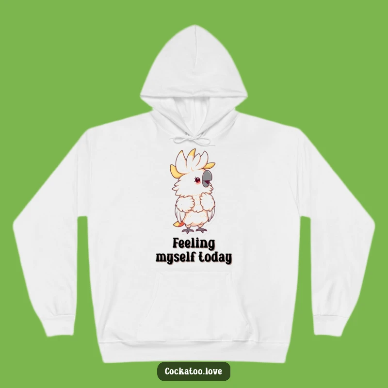 Cozy Funny Fluffy Cockatoo Hoodie: Preening Comfort - Great Funny Gift!