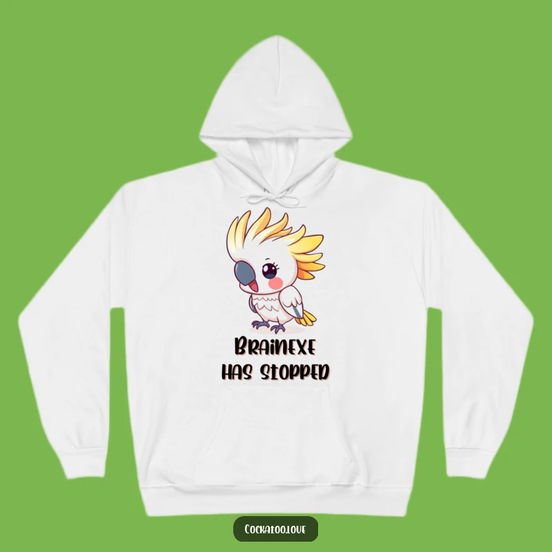 Funny Cockatoo Head Bobbing Hoodie - Cozy Colorful Crested Bird Sweatshirt, Great Humorous Gift