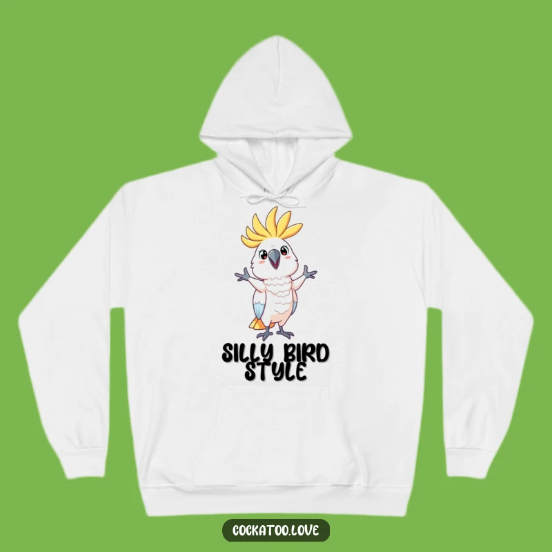 Funny Cockatoo Silly Pose Hoodie - Cozy Fun, a Perfect Hilarious Gift!