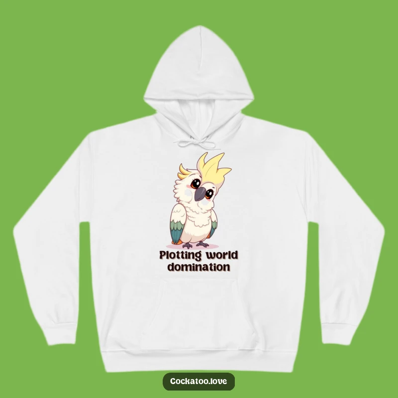 Funny Cockatoo Tilt Hoodie - Cozy Playful Inquisitive Bird Sweatshirt, Great Humorous Gift
