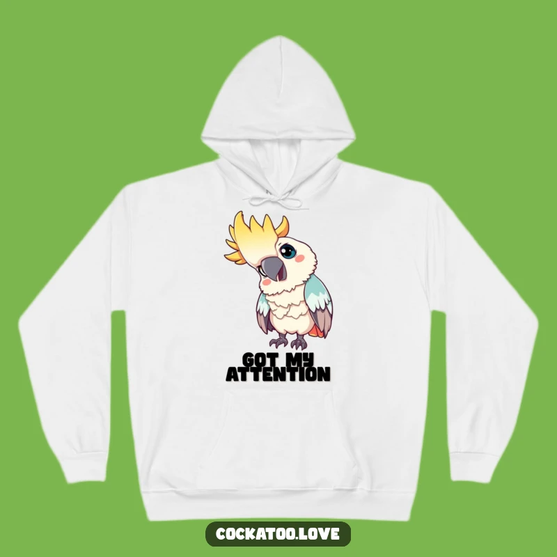 Funny Curious Cockatoo Hoodie: Stay Cozy and Ponder with This Bird Design!