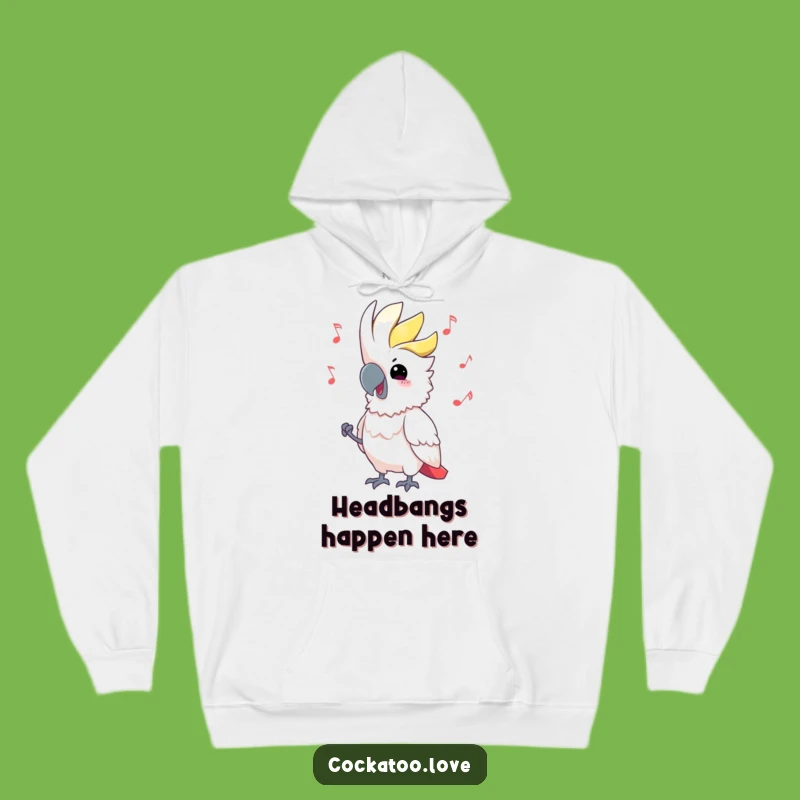 Cozy Funny Cockatoo Music Hoodie - Warm & Hilarious Bird Fan Gift!