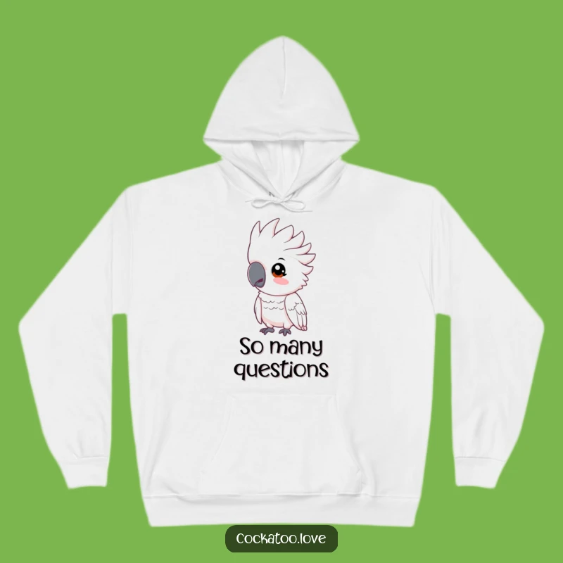 Funny Cockatoo Hoodie: Cozy Bird Design for Pondering Minds