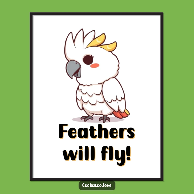 Free Printable Cockatoo Wall Art: Funny Downloadable Decor with a Mischievous Spark