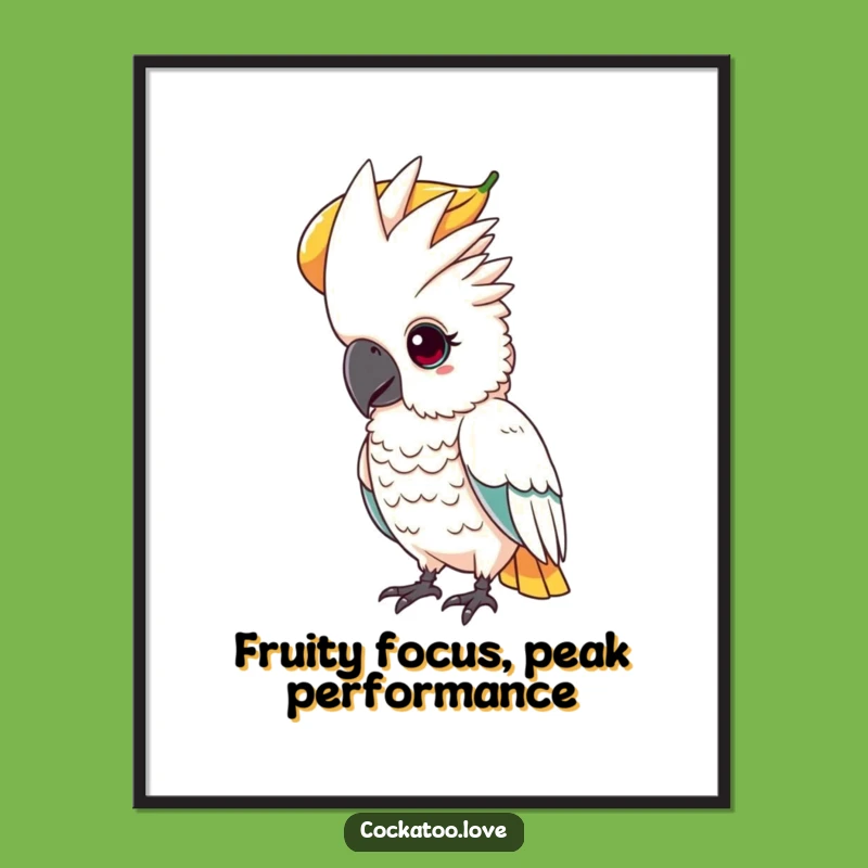 Free Printable Wall Art: Determined Cockatoo Funny Downloadable Decor
