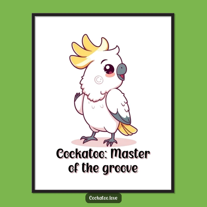Funny Free Printable Cockatoo Wall Art: Shuffle Dance Laughs Downloadable Decor