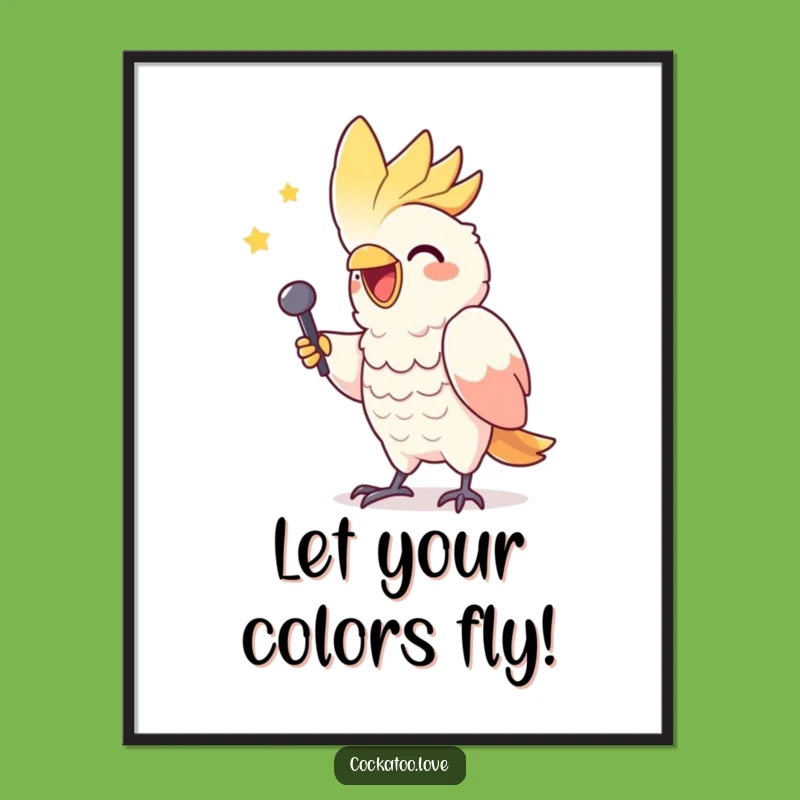 Free Printable Cockatoo Wall Art: Funny Downloadable Decor for a Diva's Den