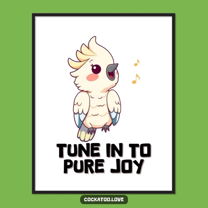 Funny Free Printable Wall Art: Whistling Cockatoo - Melodic Decor!