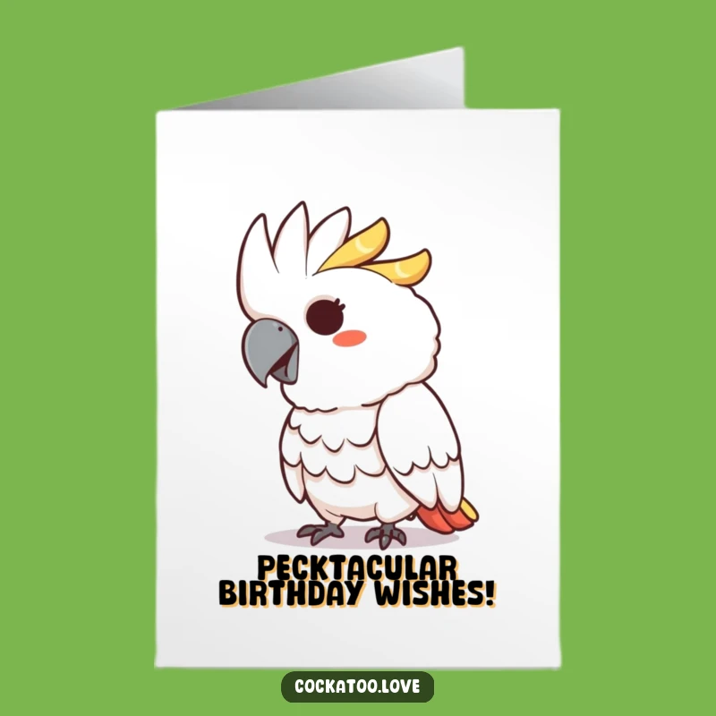 Free Printable Cockatoo Birthday Card: Funny Downloadable Nibble for a Happy Day
