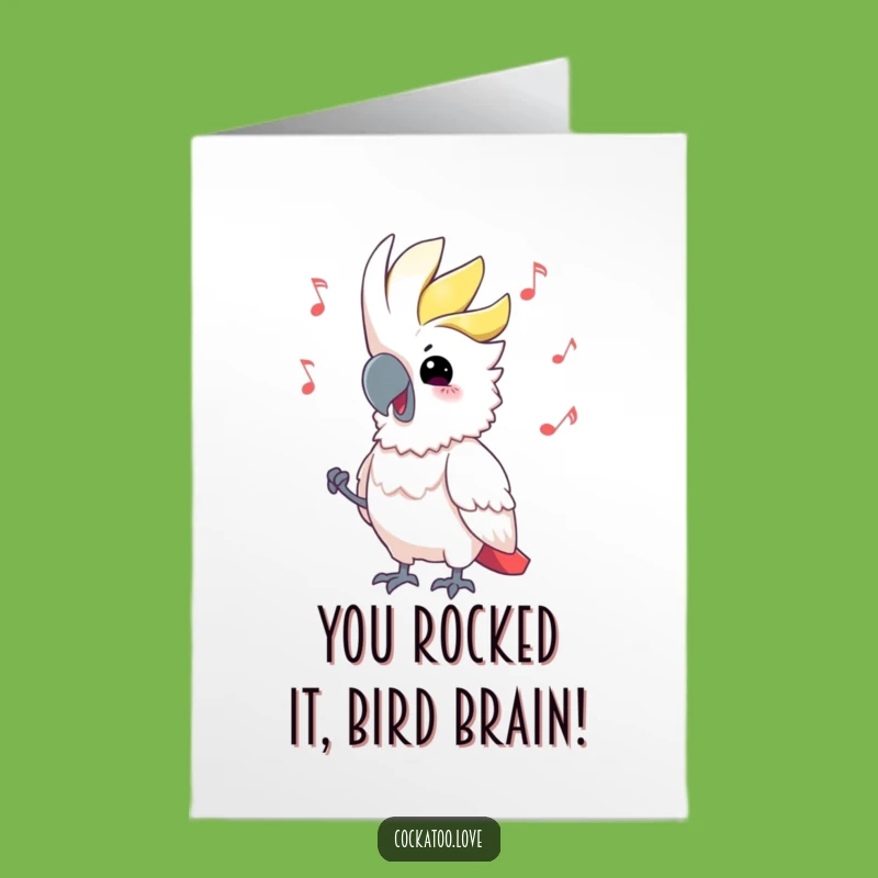 Free Printable Congrats Card: Dancing Cockatoo Celebration - Humorous Downloadable Gift!