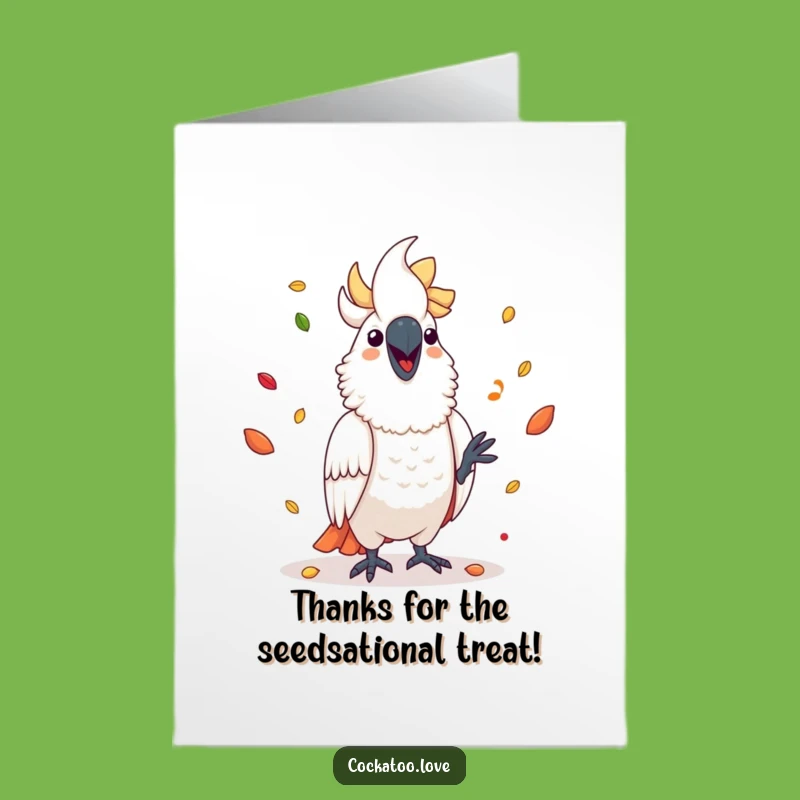 Free Printable Thank You Card: Juggling Cockatoo - Express Gratitude with Humor