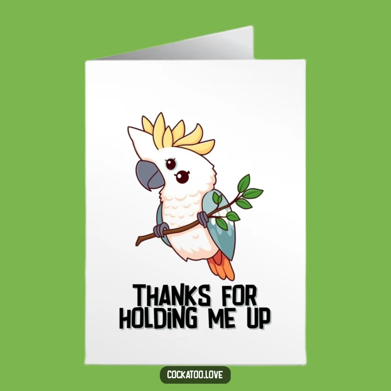 Free Printable Thank You Card: Determined Cockatoo Funny Downloadable Note
