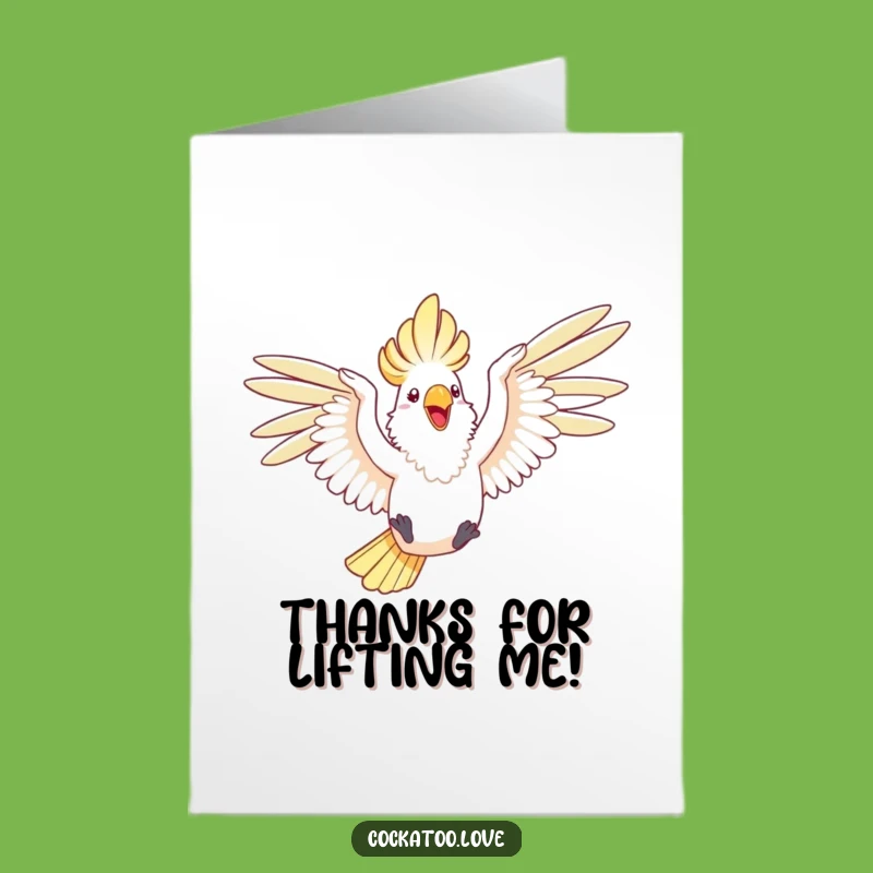 Free Printable Thank You Card: Happy Cockatoo Funny Downloadable Gift