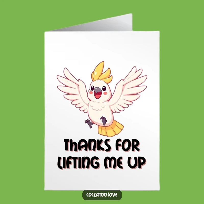 Free Printable Thank You Card: Joyful Cockatoo Thanks You, Easy Download!