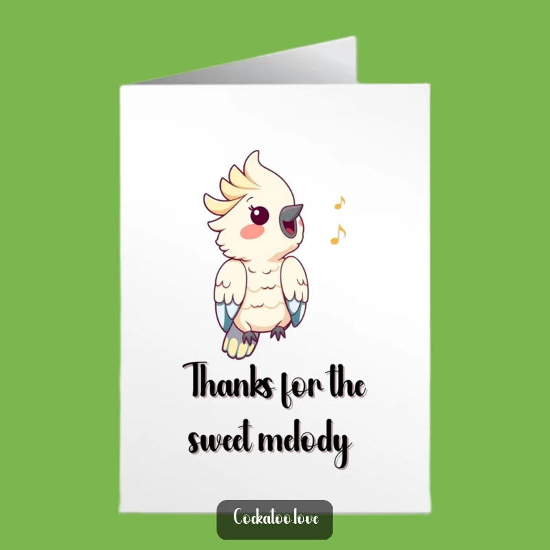 Humorous Free Printable Thank You Card: Whistling Cockatoo - Express Thanks!