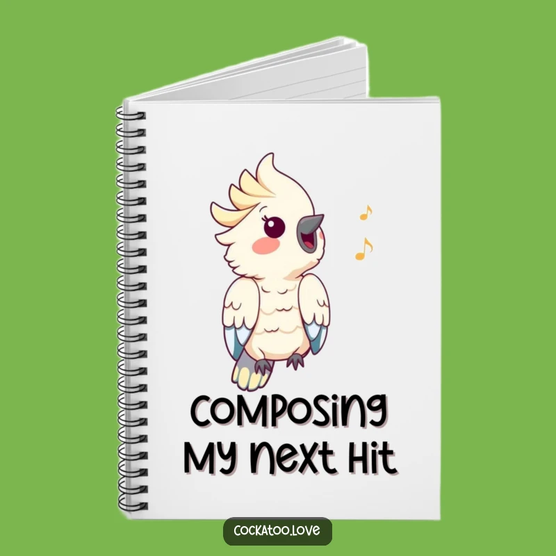 Funny Cockatoo Song Notebook - Cheerful Bird Journal for Melodies