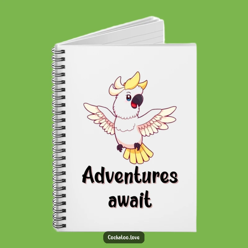 Funny Cockatoo Flight Notebook - Happy Spread Wings Bird Journal, Perfect Humorous Gift