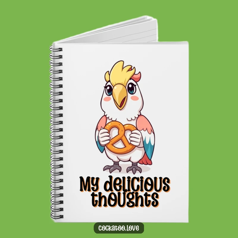 Funny Cockatoo Pretzel Notebook: Jot Down Snack Ideas, Perfect Hilarious Gift!
