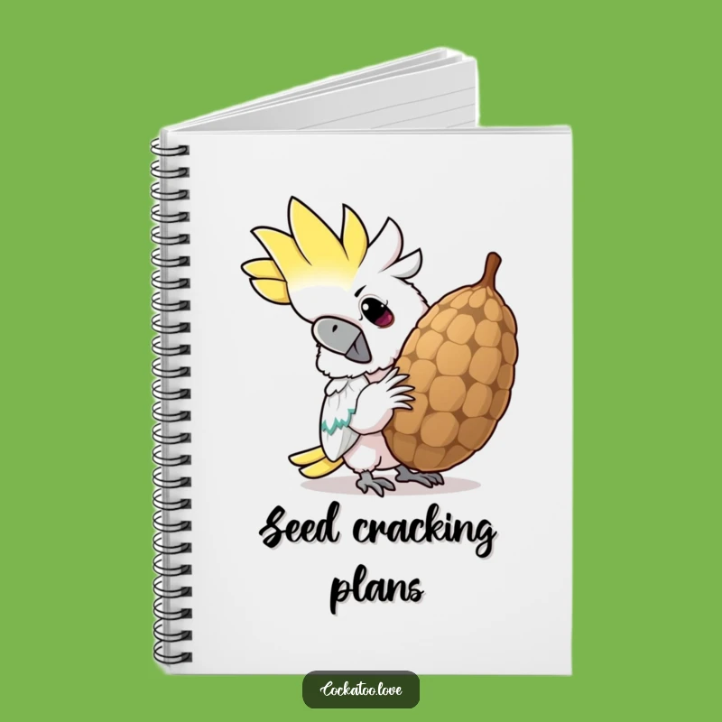 Funny Determined Cockatoo Notebook: Hilarious Bird Journal for Notes, Perfect Funny Gift