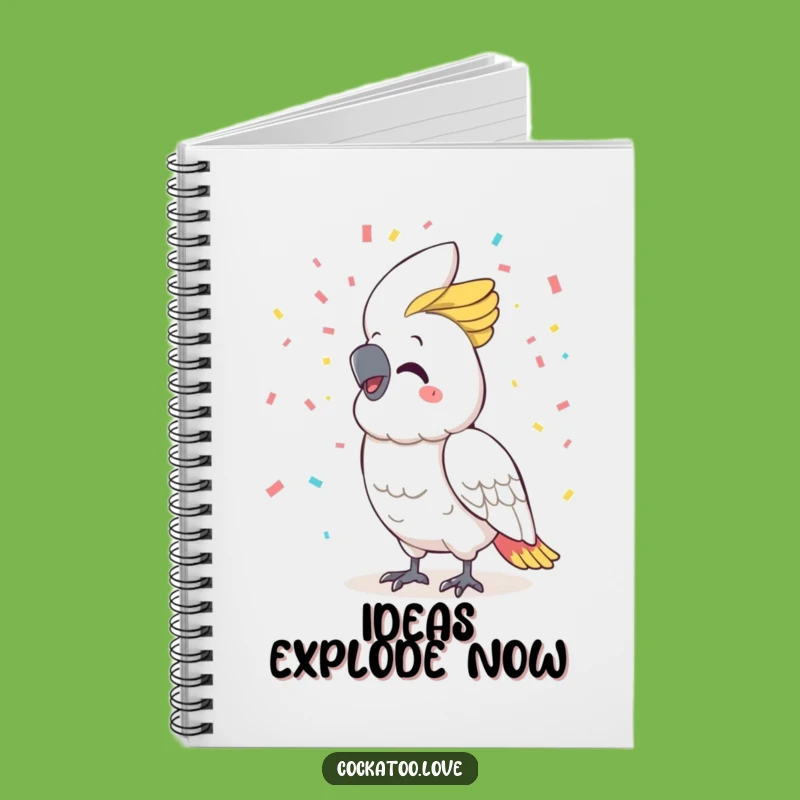 Funny Cockatoo Confetti Notebook: Jot Down Your Party Plans, Funny Gift!