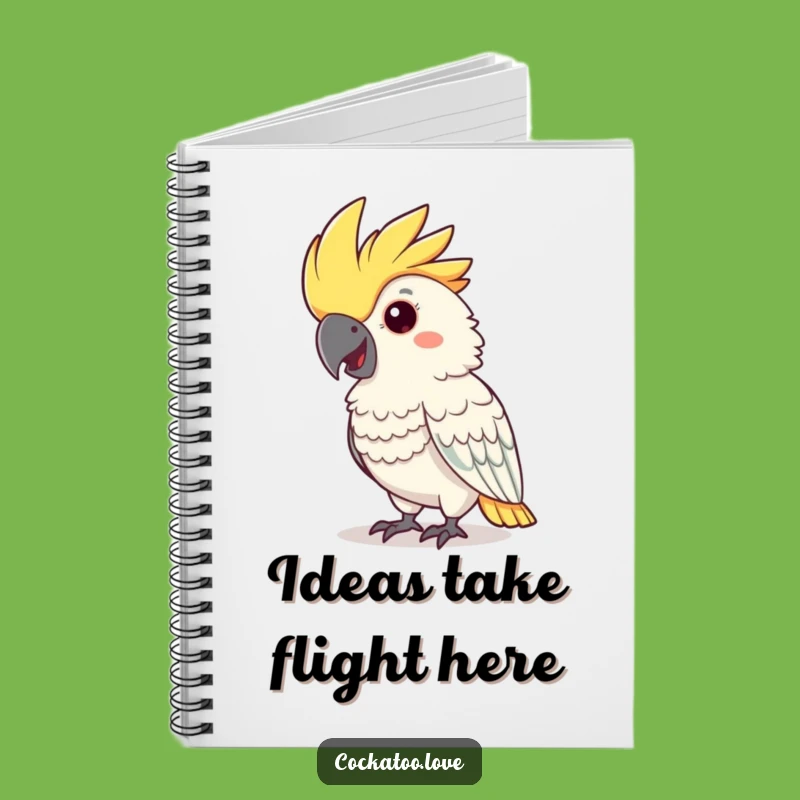 Funny Cockatoo Notebook: Cheerful Bird Journal for Witty Notes
