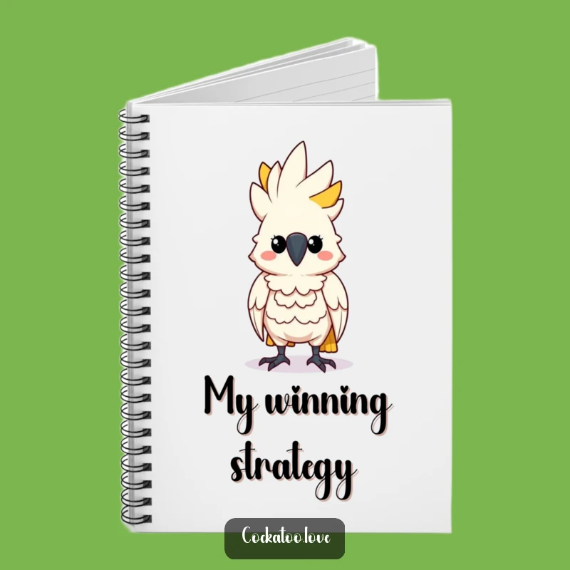 Funny Determined Cockatoo Notebook: Jot Down Your Confident Plans