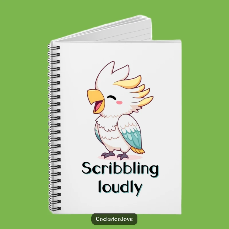 Funny Cockatoo Squawk Notebook - Cheerful Bright Beak Bird Journal, Perfect Humorous Gift