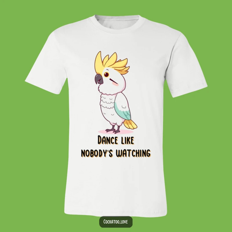 Funny Cockatoo Dancer T-Shirt: Hilarious Bird Imitating Moves, Perfect Casual Wear