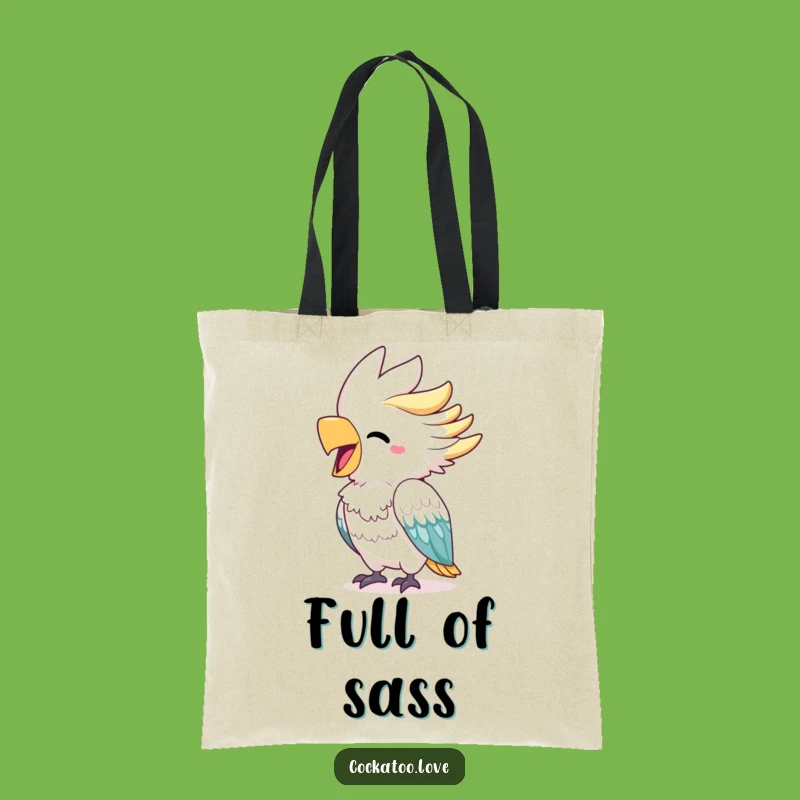 Funny Cockatoo Squawk Tote Bag - Cheerful Bright Beak Bird Accessory, Perfect Humorous Gift