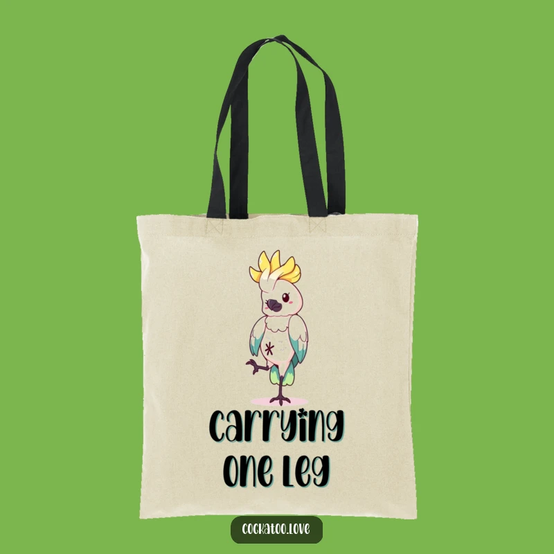 Funny Cockatoo Balance Tote Bag - Carry Your Uniqueness with this Hilarious Gift!
