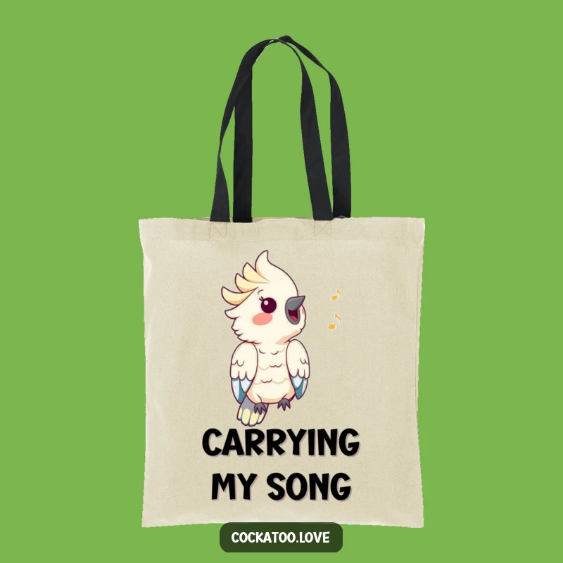 Funny Cockatoo Music Tote Bag - Carry Your Tunes with Style